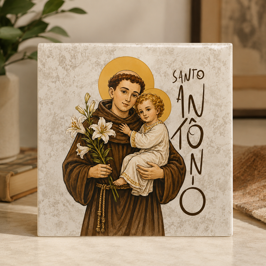 Azulejo Santo António Moderno | Quadro Religioso em Cerâmica