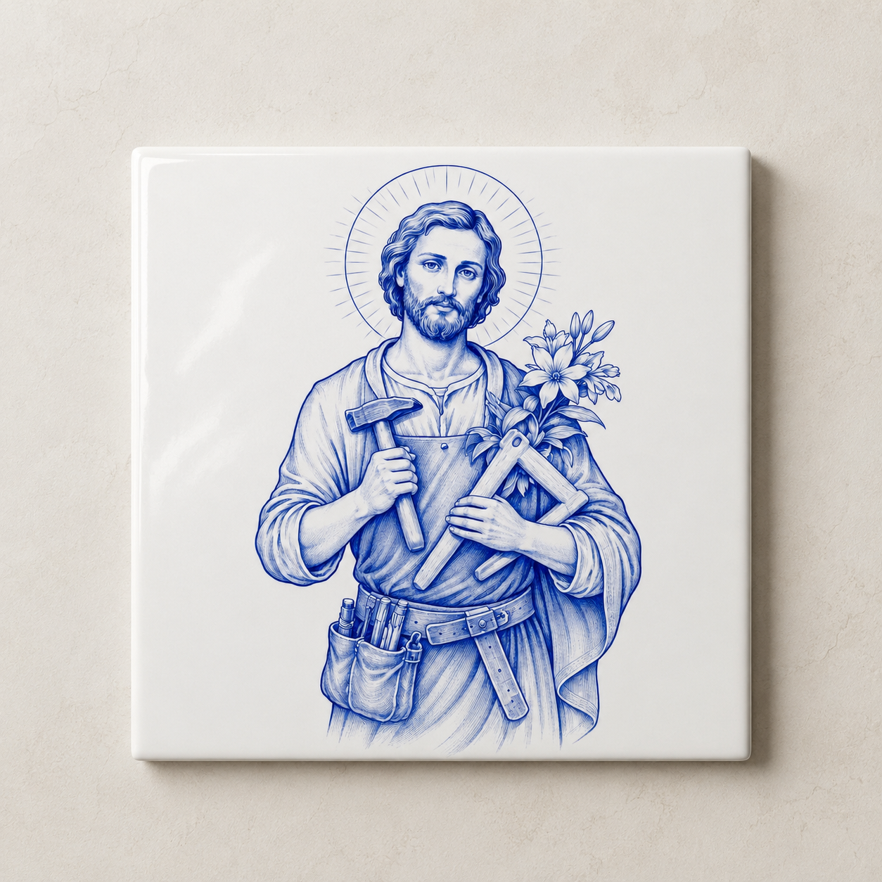 Azulejo São José Padroeiro dos Trabalhadores