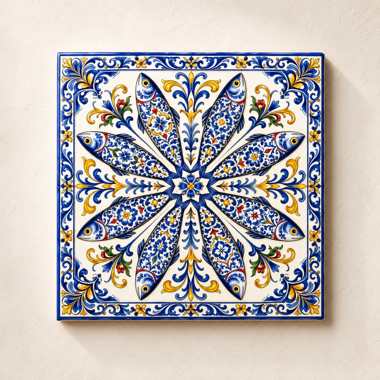 Azulejo Decorativo Sardinhas Portuguesas | Símbolo de Portugal